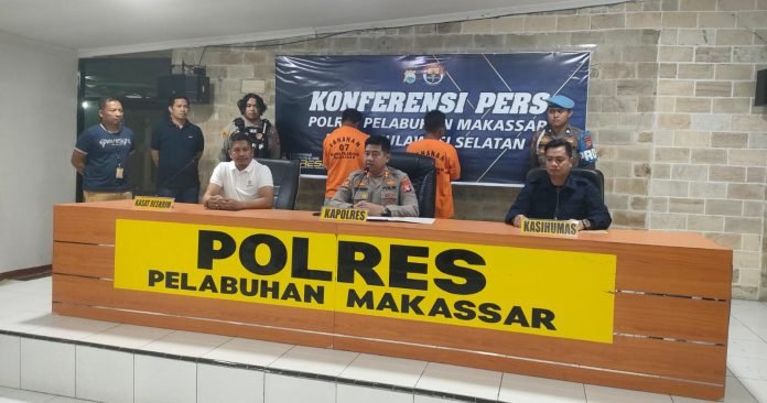 Polres Pelabuhan Makassar Merilis Penangkapan Pelaku Pemalak Yang Viral di Medsos