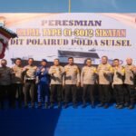 Kapolda Sulsel Resmikan Kapal Patroli C1-3012 Sikatan di Dermaga Ditpolairud Polda Sulsel